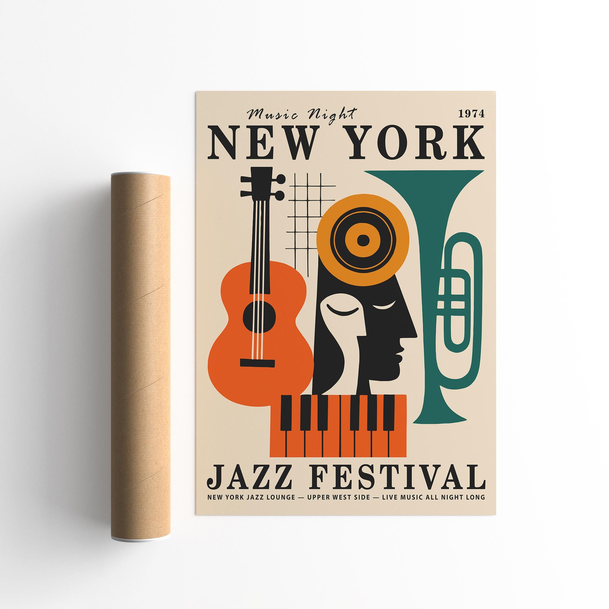 New York Jazz Festival Poster: Retro 1970s NYC Music Art - Etsy Canada