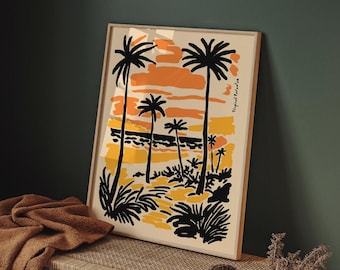 Molokai Island Art Print: Tropical Hawaiian Landscape