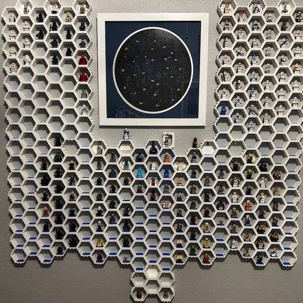 Modular Lego Minifigure Hexagonal Wall Display