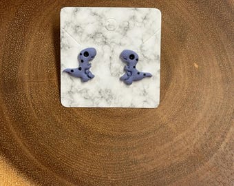 Handmade Dinosaur Studs: Polymer Clay Earrings