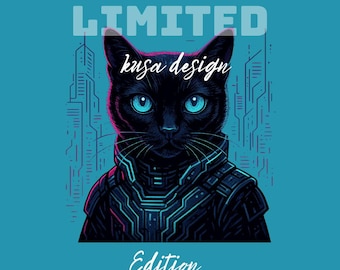 Cyberpunk Cat, skateboard, unicycle, basketbalmono T-Shirt Designs – 38 PNG Files | High-Quality Digital Download | Streetwear Printable Art