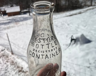 Vintage one quart Milk Jar