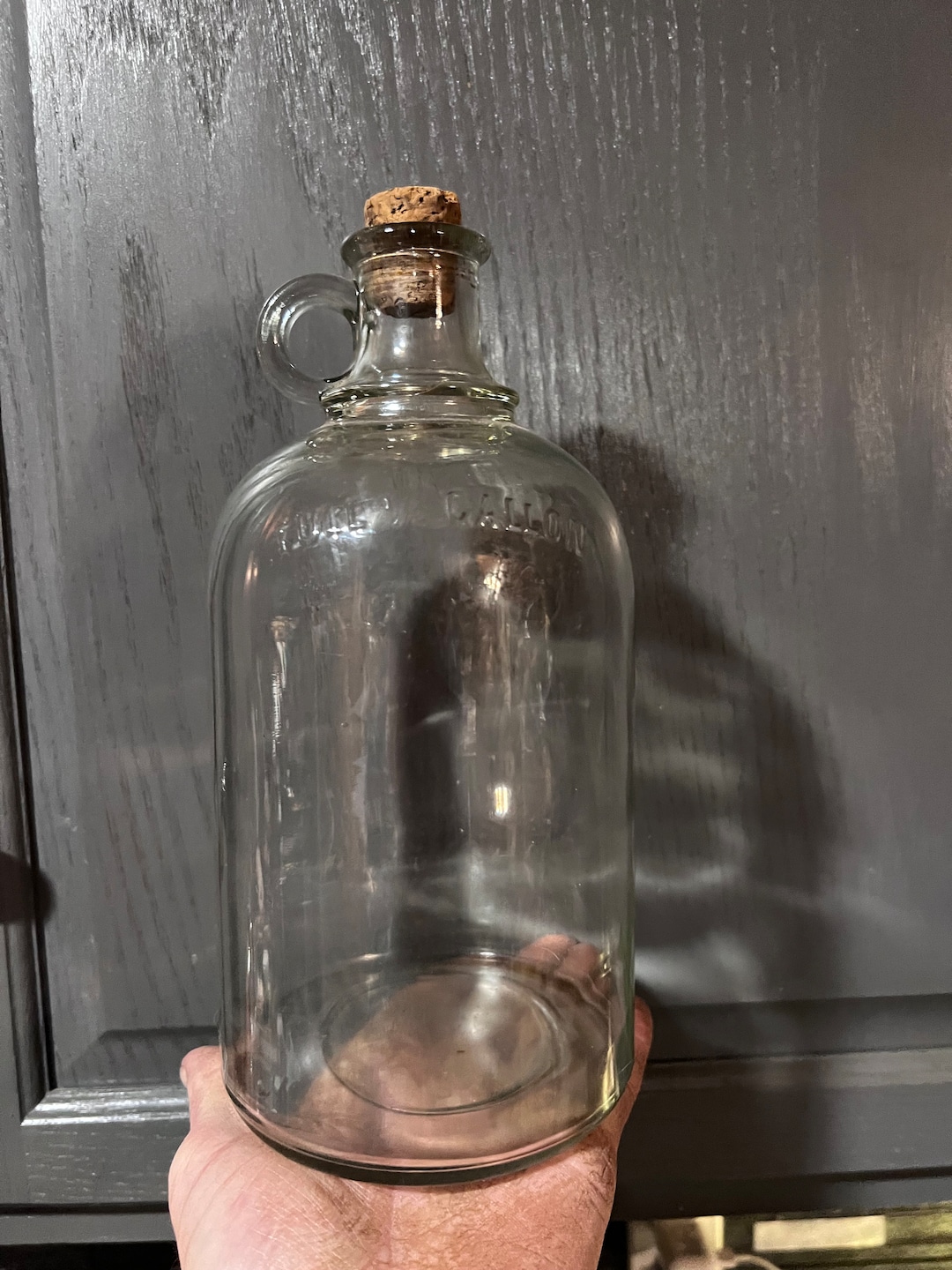 Vintage Full Half Gallon Cork Top Jug Etsy