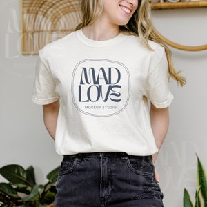 Comfort Colors Mockup | C1717 Mockup | Comfort Colors Tshirt Mockup | Comfort Colors C1717 Ivory Mockup | Comfort Colors