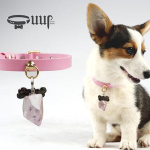 UUP Pet Gifts Handcrafted Freeform Natural Crystal Charms, Amethyst, Gift for Pet, Pet Charms & Bells A Unique Gift for Every Adventure
