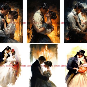 Regency Couple Clipart: Romantic Period Digital Art (50 JPGs) image 8