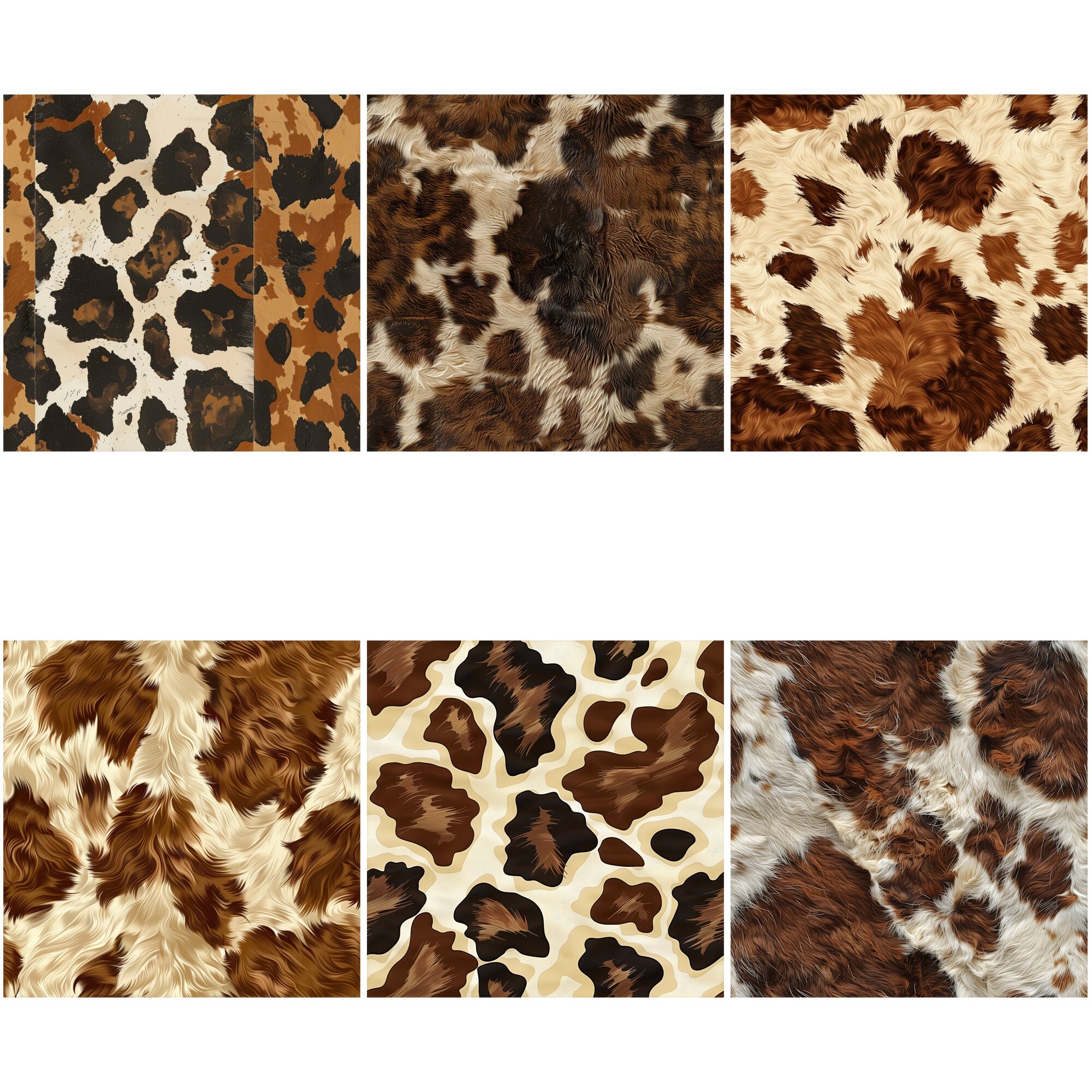Cowhide Pattern SVG Bundle - 50 Seamless Rustic Farm Prints - Etsy