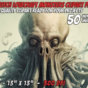 Eldritch Monstrosity Horror Clipart, Halloween Clipart, Horror Clipart, H.P. Lovecraft, Cthulu, Eldritch Monster, digitale Downloads
