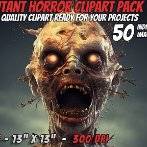 Imágenes de terror mutante: 50 imágenes de monstruos de Halloween (descarga digital)