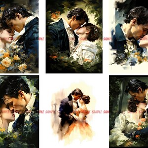 Regency Couple Clipart: Romantic Period Digital Art (50 JPGs) image 6