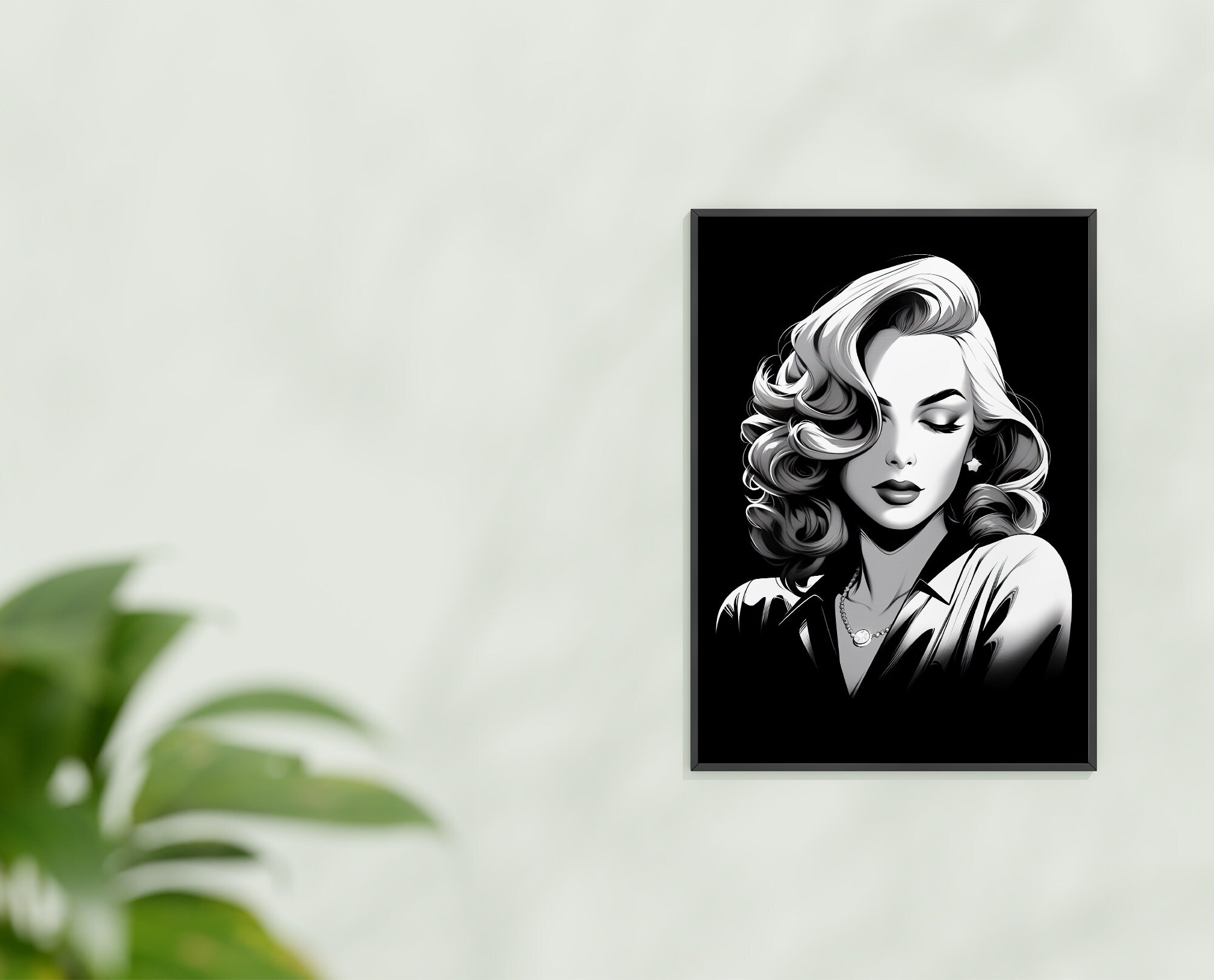 Film Noir Femme Fatale Art Print, Film Noir Art, Film Noir