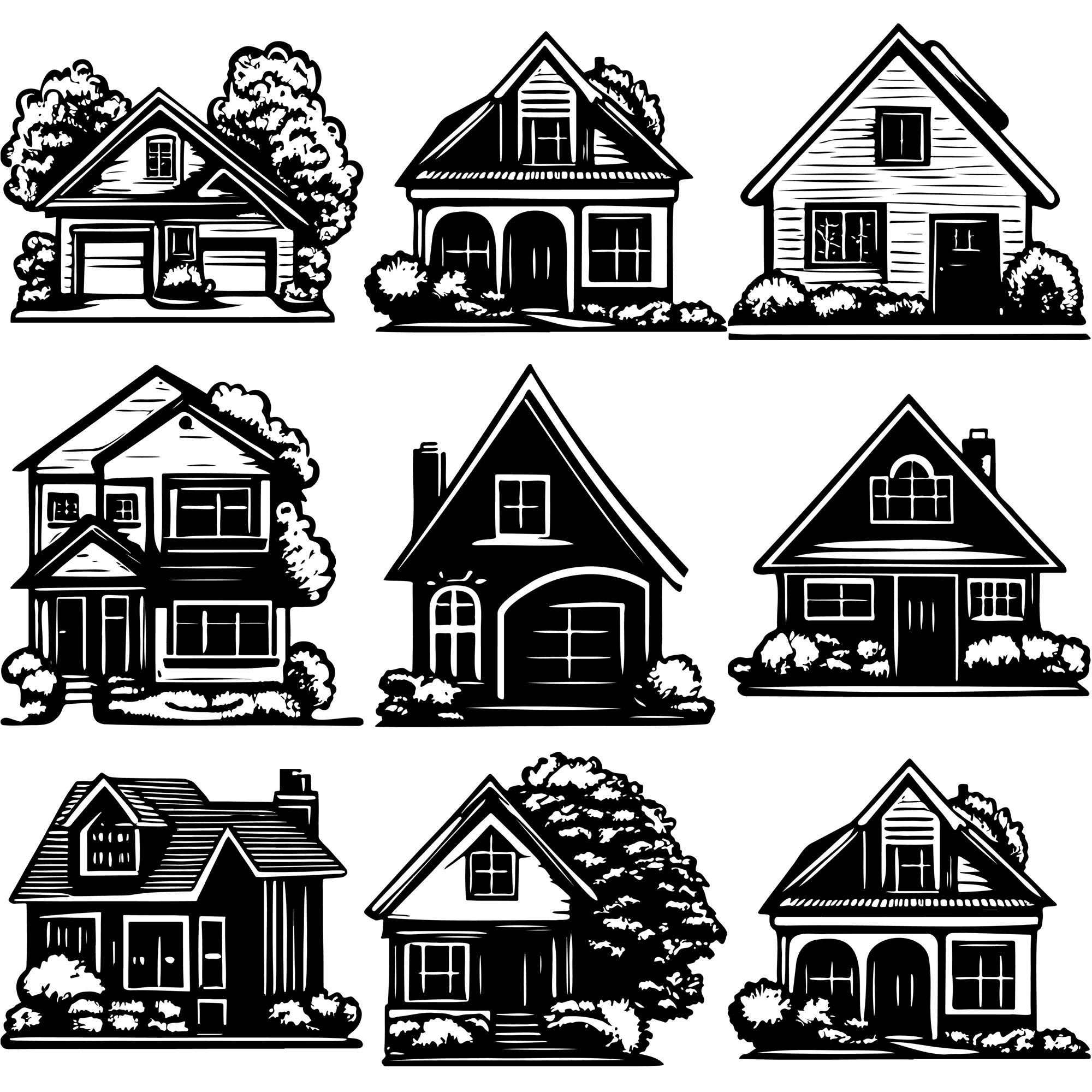 House SVG Clipart Bundle - 80 Cut Files for Cricut and Silhouette - Etsy