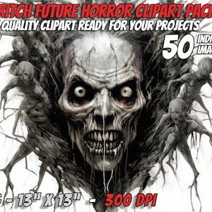 Future Horror Clipart, Reben und Wurzeln Clipart, Groteske Schönheit Clipart, Halloween, Eldritch Monster