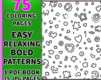 Summer Vibes Adult Coloring Pages for Kids Digital Coloring Book Bold ...