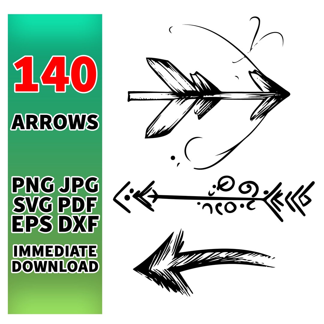 ARROW SVG Bundle, ARROWS Svg Cut Files for Cricut, Arrow Clipart, Eps ...