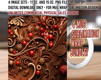 Chocolate Mug Wrap Design Bundle, Chocolate Mug, Chocolate Bar Mug Design, 11oz,15oz Mug Sublimation, Mug Wrap Chocolate, Mug Chocolates