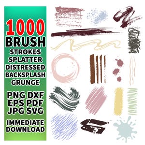 Brush Strokes Svg Splatter Svg, Paint Brush Svg, Splatter Background Keychain Svg, Overlay Background Backsplash, Grunge Svg, Distressed Svg