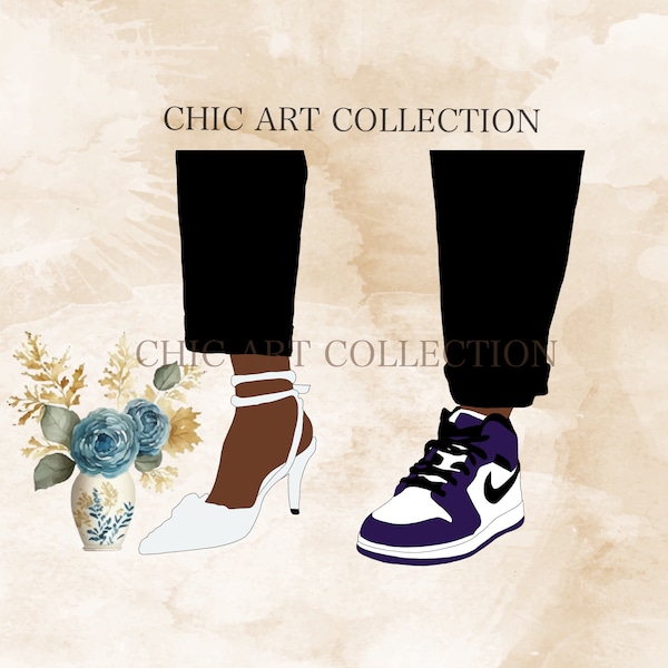 I Have Two Moods Clipart, Heels Clipart, Sneaker Clipart, Afro Girl Clipart, Black Woman Clipart, Fashion Girl Clipart, Black Girl Clipart
