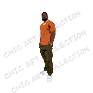 Zwarte man clipart, zwarte man kunst, man clipart, zwarte man png, mannelijke clipart, zwarte koning png, mode-clipart, melanine-clipart, clipart png