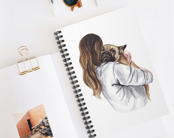 Cuaderno de espiral Bulldog Francés y yo - Línea reglada