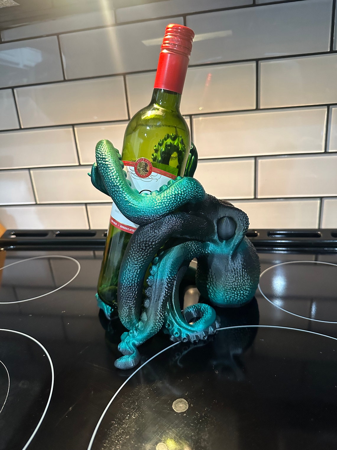 3D Printed Octopus Wine Bottle Holder Etsy