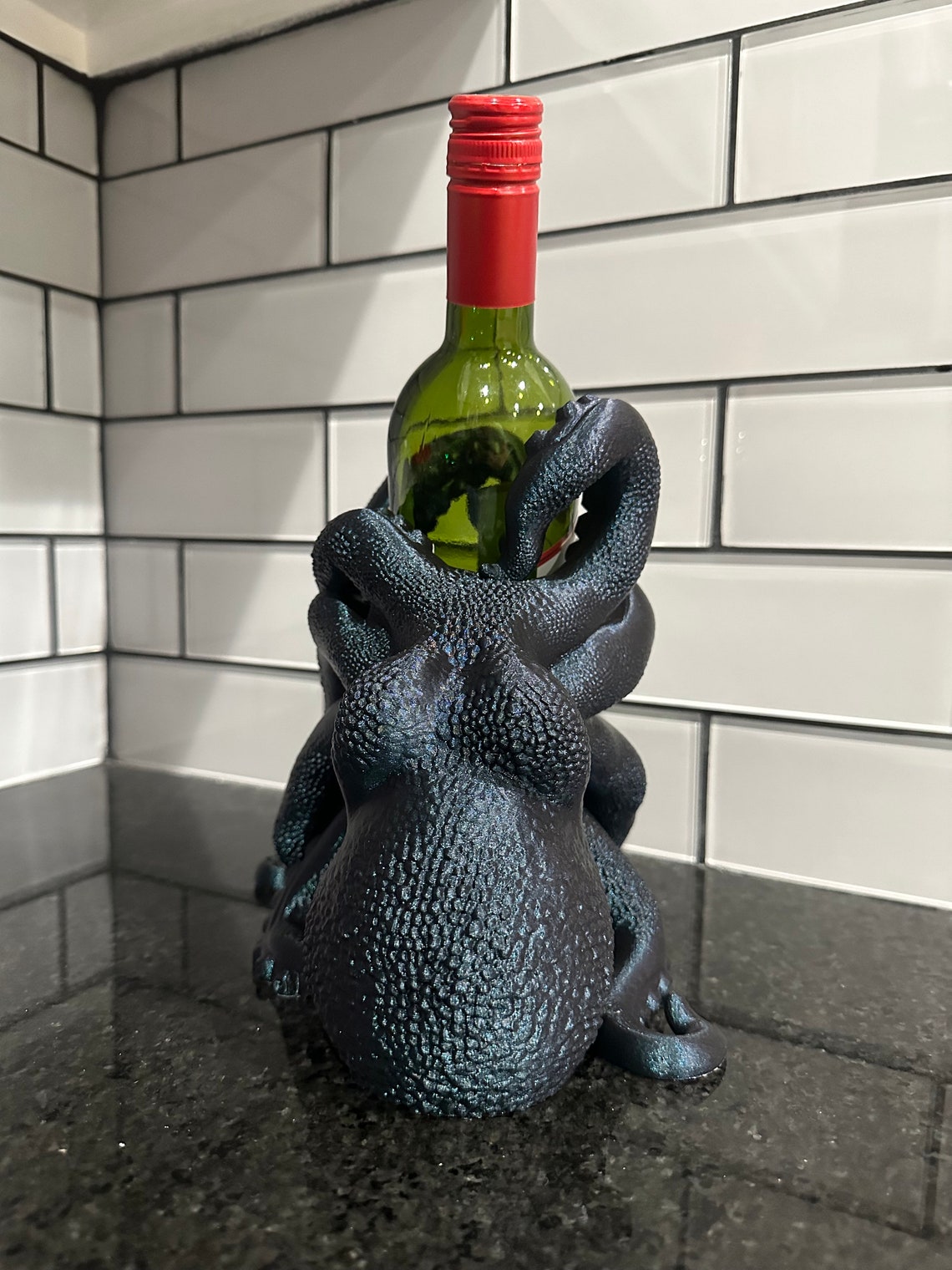 3D Printed Octopus Wine Bottle Holder Etsy