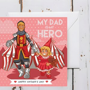 Vatertagskarte, Best Dad Ever, Ritter