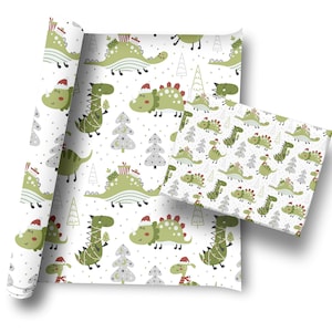 Carta da regalo natalizia a tema dinosauro