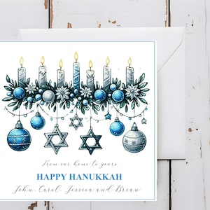 Carte Hanukkah, personnalisée, pour eux, pour elle, pour lui,