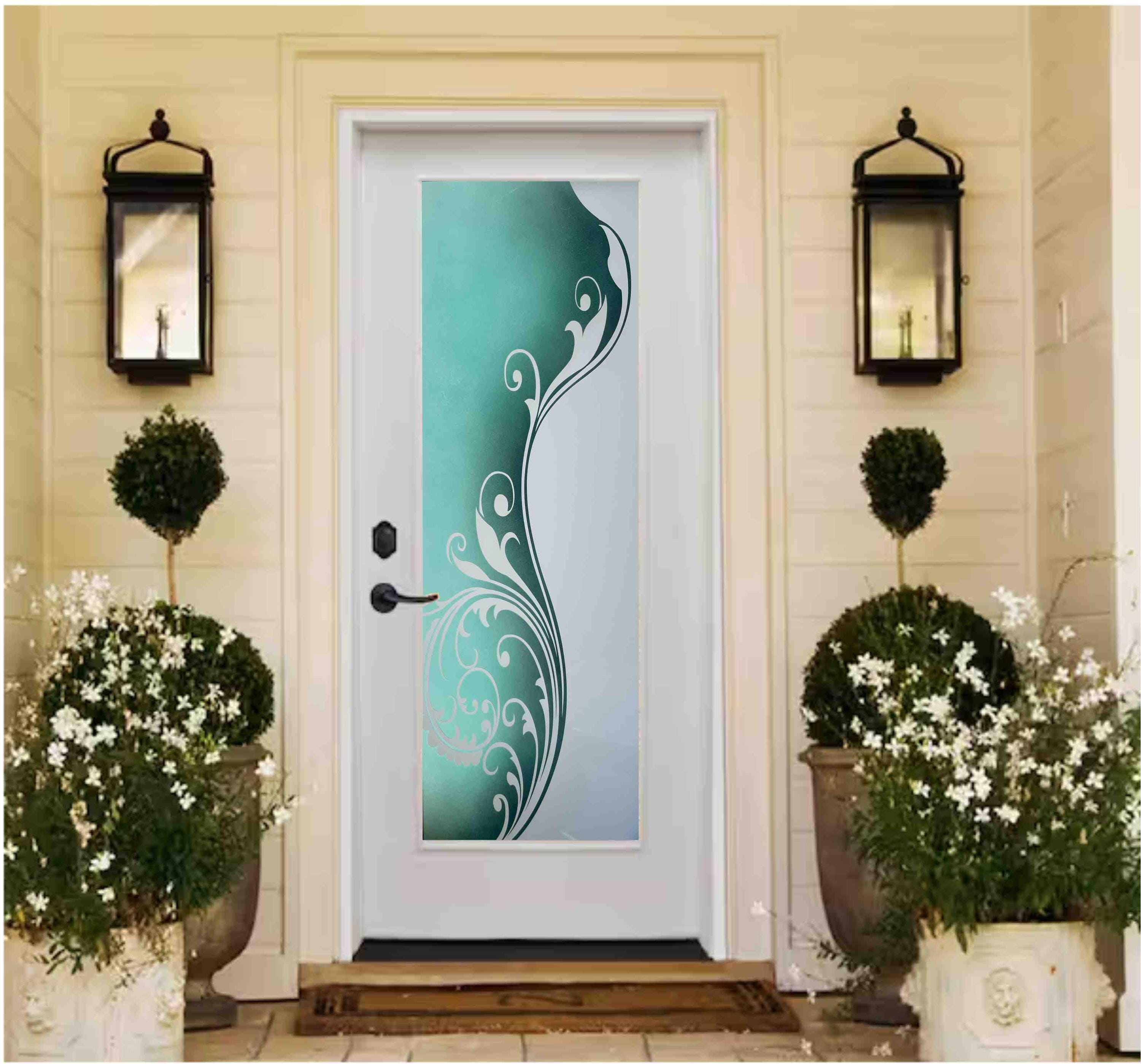Glass Inlay Window Painted Glass Insert for Doors and Windows - Etsy
