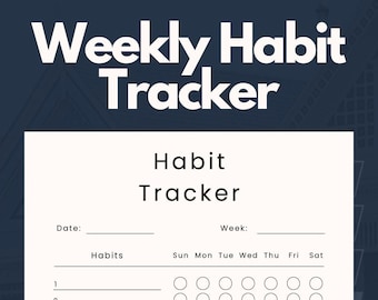 Printable Weekly Habit Tracker | Small Business Goal Planner | Personalized Printable Planner | Custom Planner | Downloadable Planner