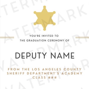 Sheriff Deputy Graduation Invitation