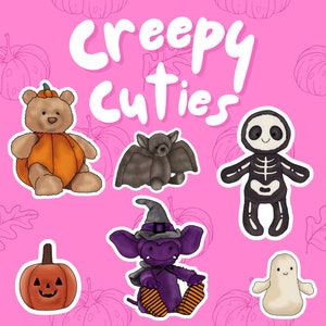 Spooky Jellycat sticker bundle