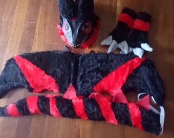 Dragon Dinomask Fursuit set with Head, Wings Tail and Claws