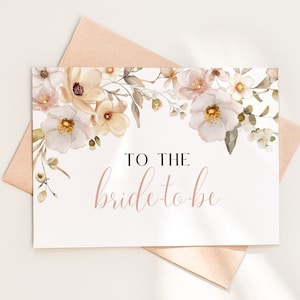 Carte à télécharger pour la future mariée, modèle de carte imprimable pour shower de mariage, téléchargement de carte pour shower de mariage, 17-2
