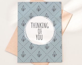 Thinking of You Greeting Card Printable, Just Because Card Download, Hygge Thinking of You Card Download, 04