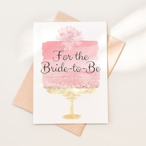 Pour la future mariée carte à télécharger, modèle de carte de douche nuptiale de félicitations, carte pour la future mariée, shower de mariage 09-1