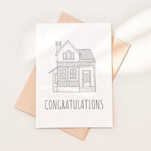 New Home Congratulations Card Download, Printable Housewarming Greeting Card Template, Moving Card Downloadable PDF, 04-2 image 1