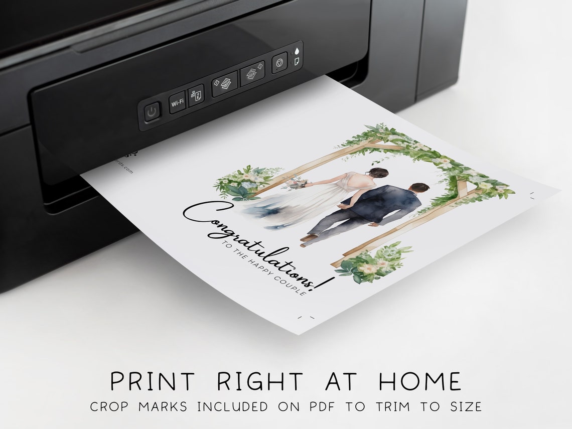 Congratulations to the Happy Couple Wedding Card Download, Printable ...