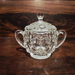 Fostoria American Clear Lidded Sugar Bowl
