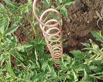 9 PACK XL electroculture copper garden stakes growing plants and vegetables with electro culture copper antenna coils, 4' of copper wire