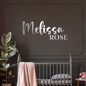 Custom acrylic name sign for baby nursery wall / Custom acrylic sign/ Last name sign / Baby shower gift - baby announcement acrylic name