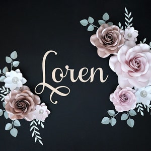 Blush Paper Flowers Set Nursery Wall Decor. Baby Girl Nursery Flowers. Nursery Paper Flowers. Paper Flowers Wall Decor