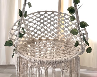 Hanging Chair,swing chair,macrame hanging chair, indoor swing, hammock chair, reading chair, Adult swing chair