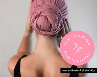 Hair towel bamboo 70 x 180 pink | Towel for hair by CURLY N COVERED | Perfect as a turban towel and for the plopping method!