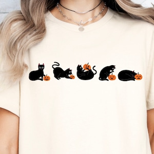 Pumkin Ghost Cat Shirt, Halloween Black Cat, Black Cat Shirt, Cat Lover Shirt, Ghost Cat t-shirt, Funny Ghost Cat Shirt, Spooky Season Shirt