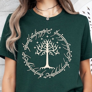 Baum von Gondo Zeichen T-Shirt, mittlerer E Baum Shirt, Ringe der Macht Shirt, FAN Geschenk, lustige einundvierzig T-Shirts, Geburtstag T-Shirt