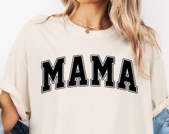 Koszulka Comfort Colors Mama: oversize'owa koszulka Mom Life
