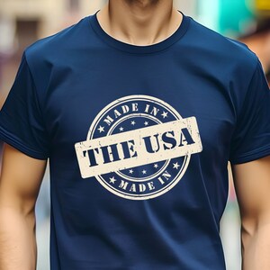 Made In USA T-shirt: Patriotic American Flag Unisex Tee