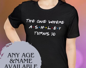 The One Where I Turn 30 40 50 60 Shirt, Thirty, Forty Birthday Gifts Tees for Women, Birthday Squad Shirts for Women, Gift for Best Friend